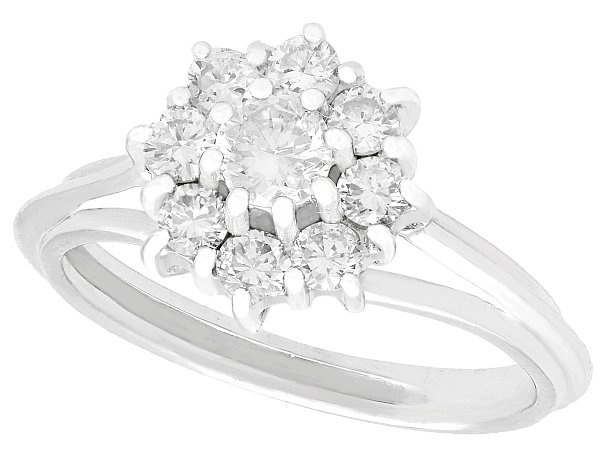 Diamond Cluster Engagement Ring for Small Hands