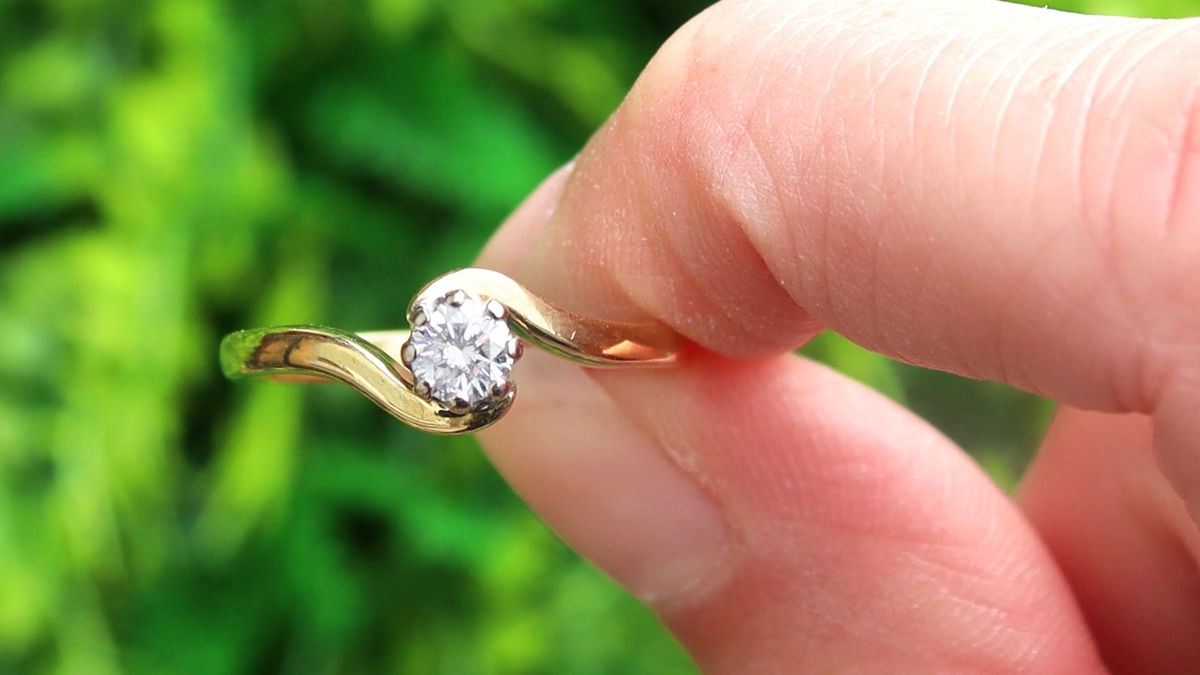 Rose Gold 1.2 Carat Pear Lab Grown Diamond Engagement Ring - LisaJewelryUS