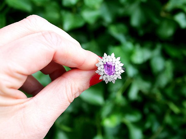 Gemstone Floral Engagement Rings