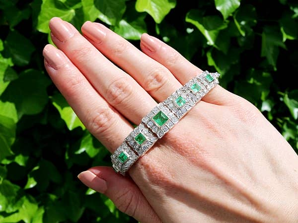 Emerald Bridal Bracelet