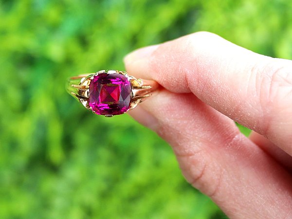 Garnet Purple Engagement Ring