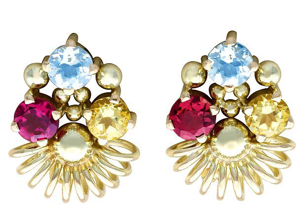 Multi-gemstone earrings