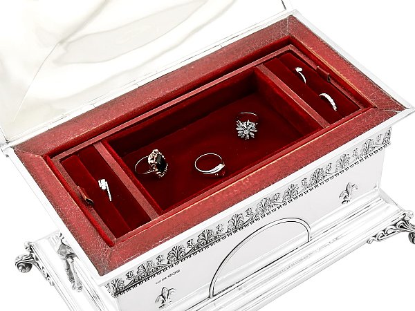 Storing earrings in jewellery box