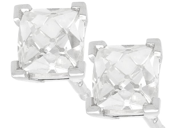 french cut diamond stud