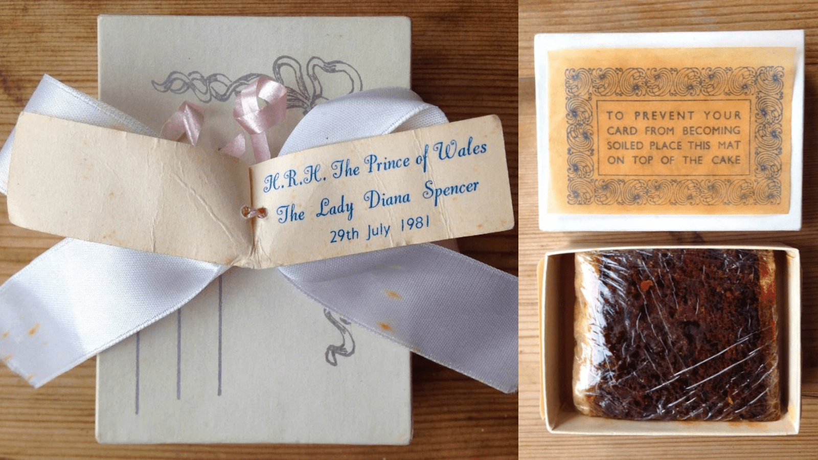 A Slice of Prince Charles and Princess Diana’s Wedding Cake Sold at Auction