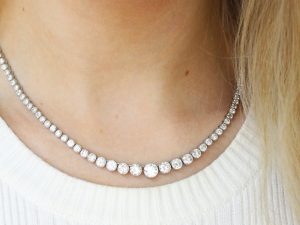 styling a diamond necklace