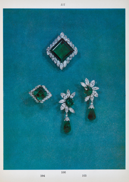 Nina Dyer's Aga Khan Emerald and jewels