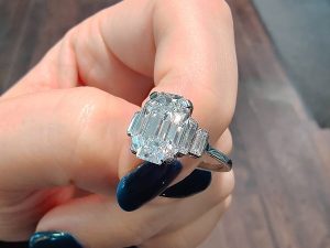 emerald cut engagement ring