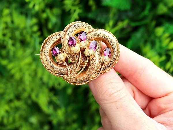 Garnet Victorian Brooch