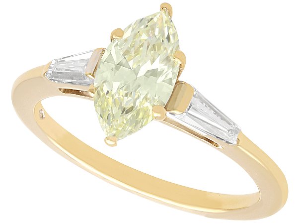 Light Yellow Diamond Ring