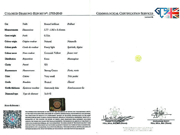 Yellow Diamond Certification