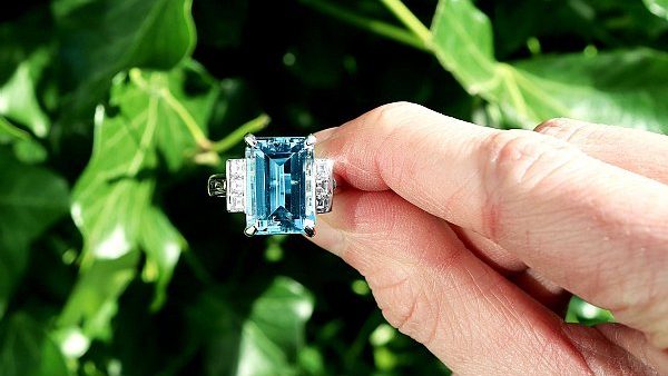 Symbolism of blue aquamarine ring