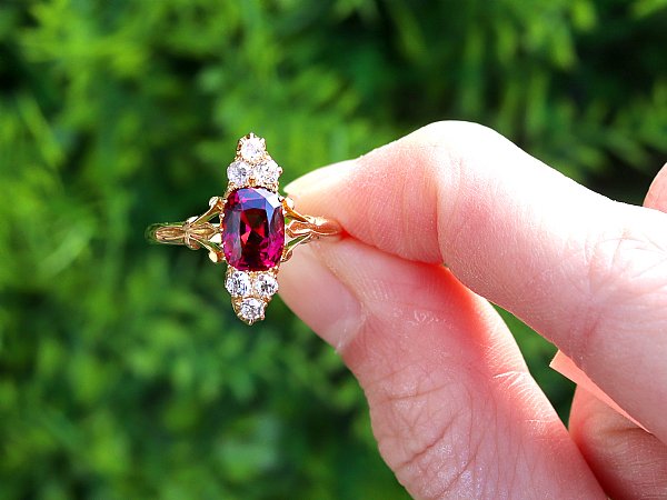 garnet ring in gold