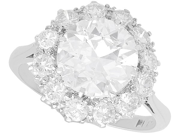 3 carat diamond cluster ring