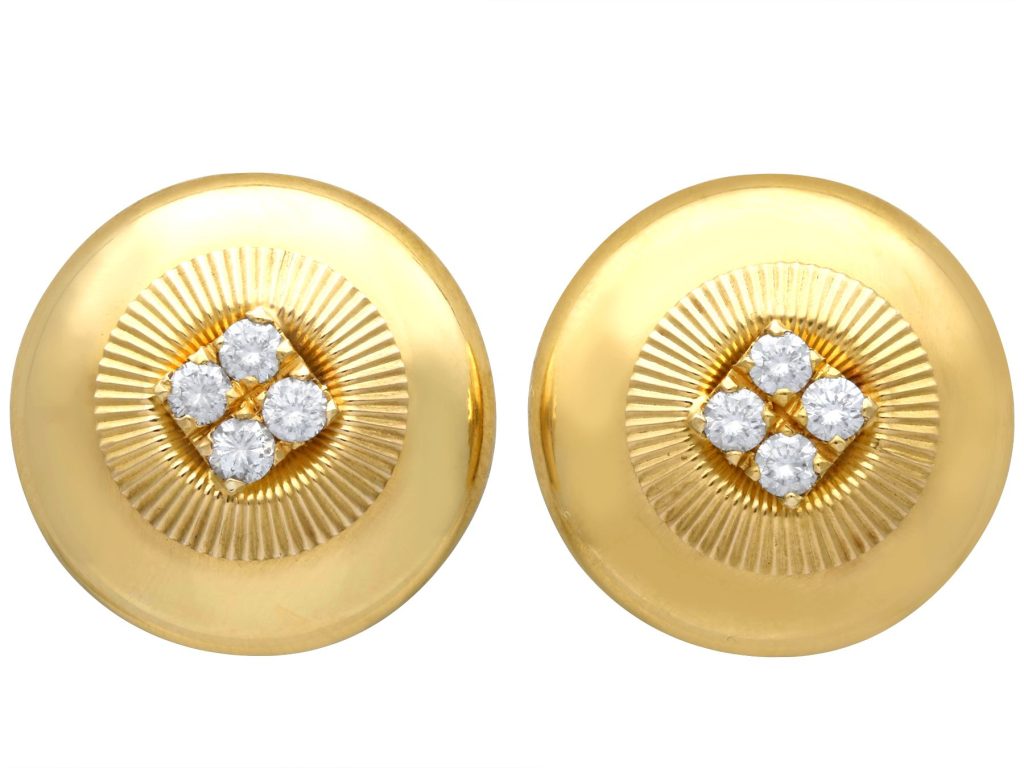 1960s yellow gold earrings 