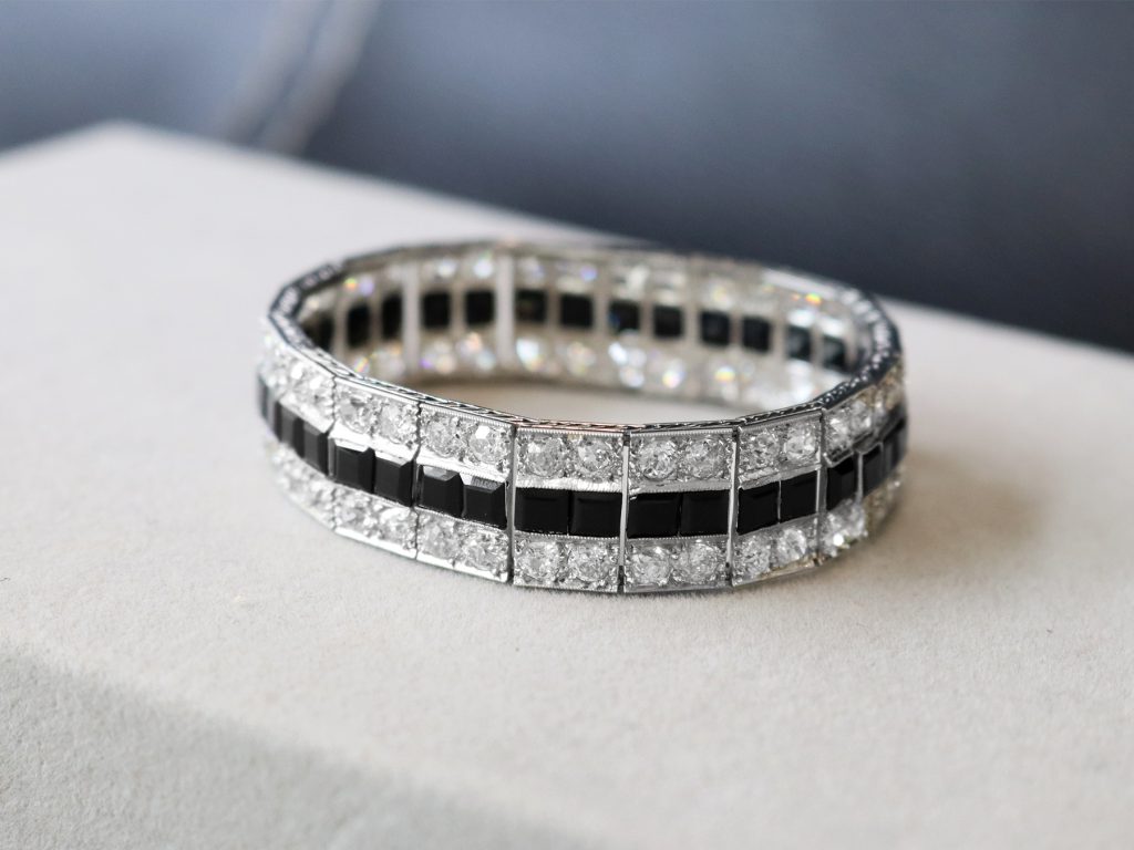 onyx and diamond bracelet