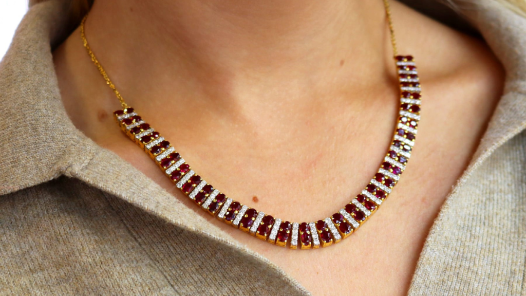 ruby and diamond necklace