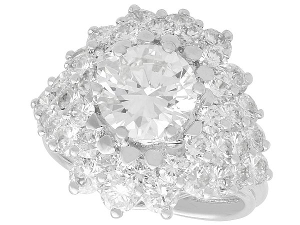 large cluster diamond ring 