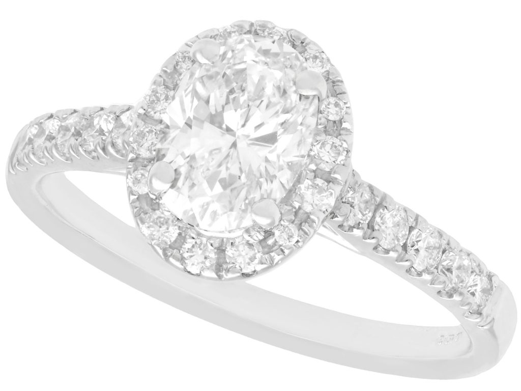 Oval Halo Engagement Ring