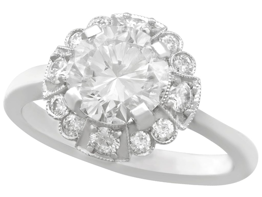 diamond minimalist halo engagement ring