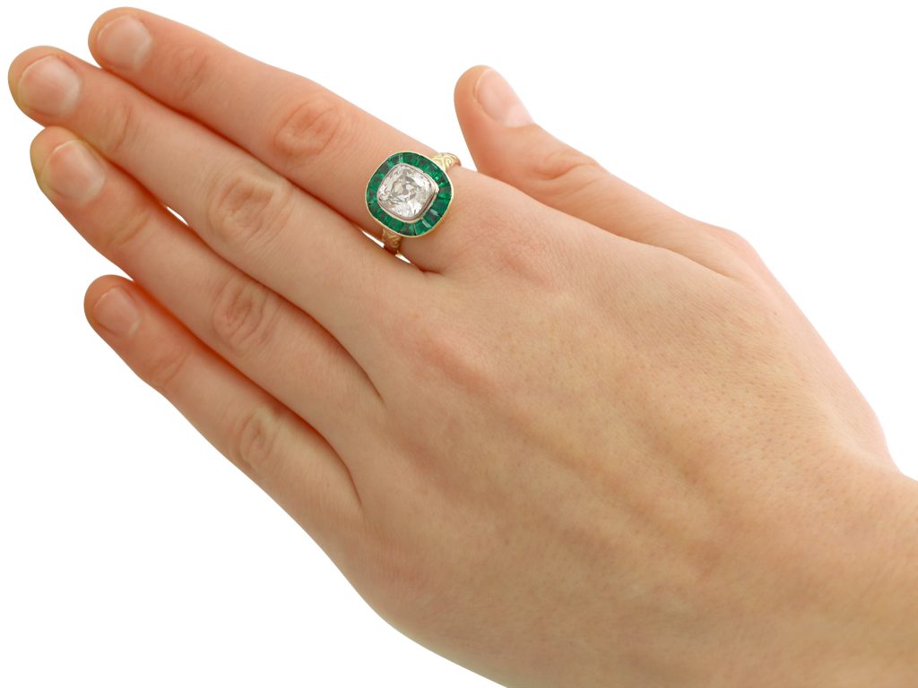 wearing maximalist halo engagement ring
