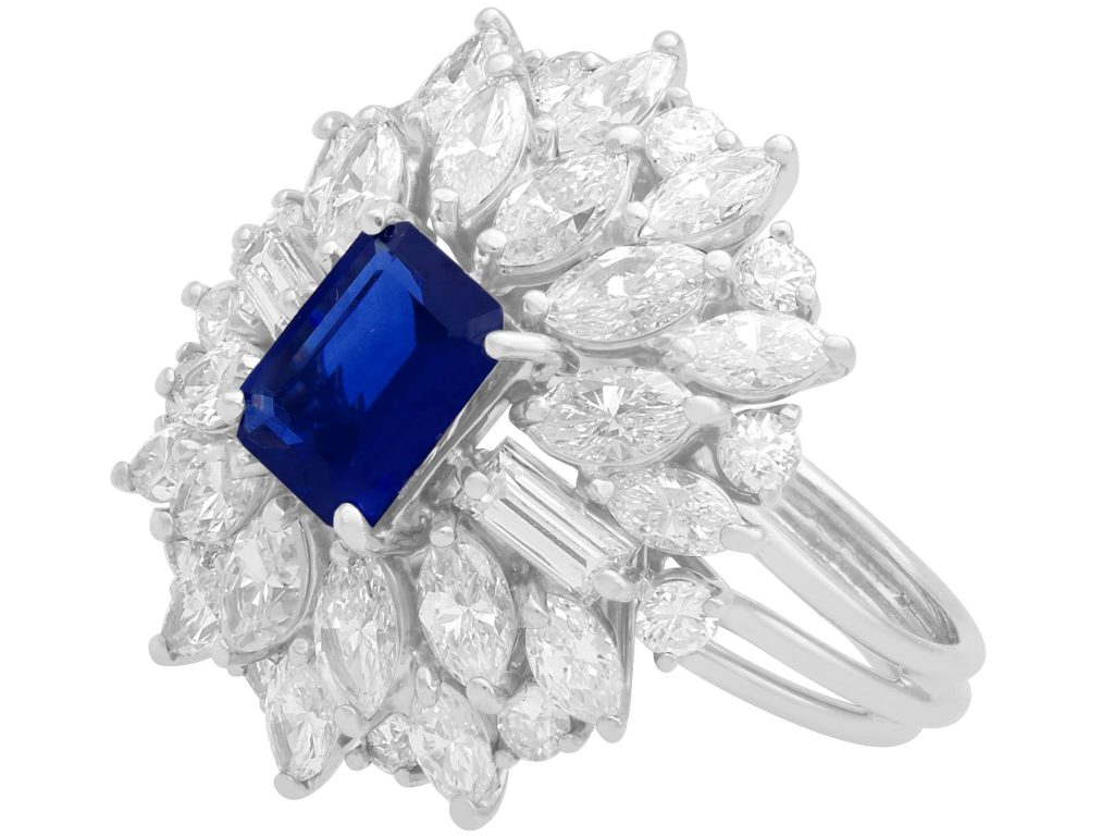 blue sapphire engagement ring