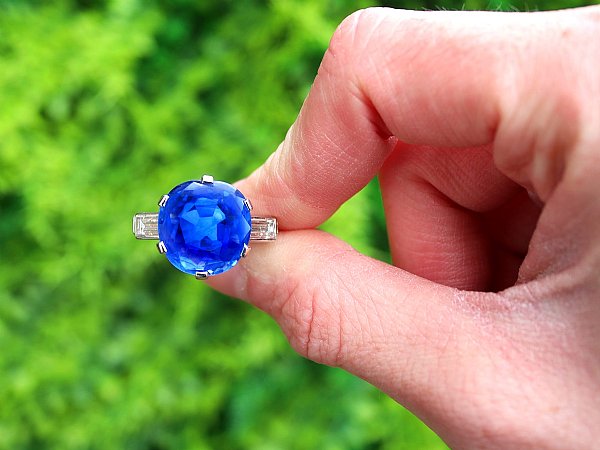 Blue Art Deco Ring