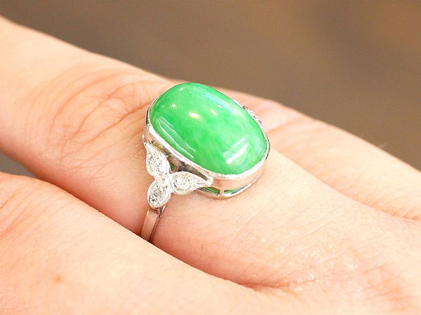 jade art deco rings