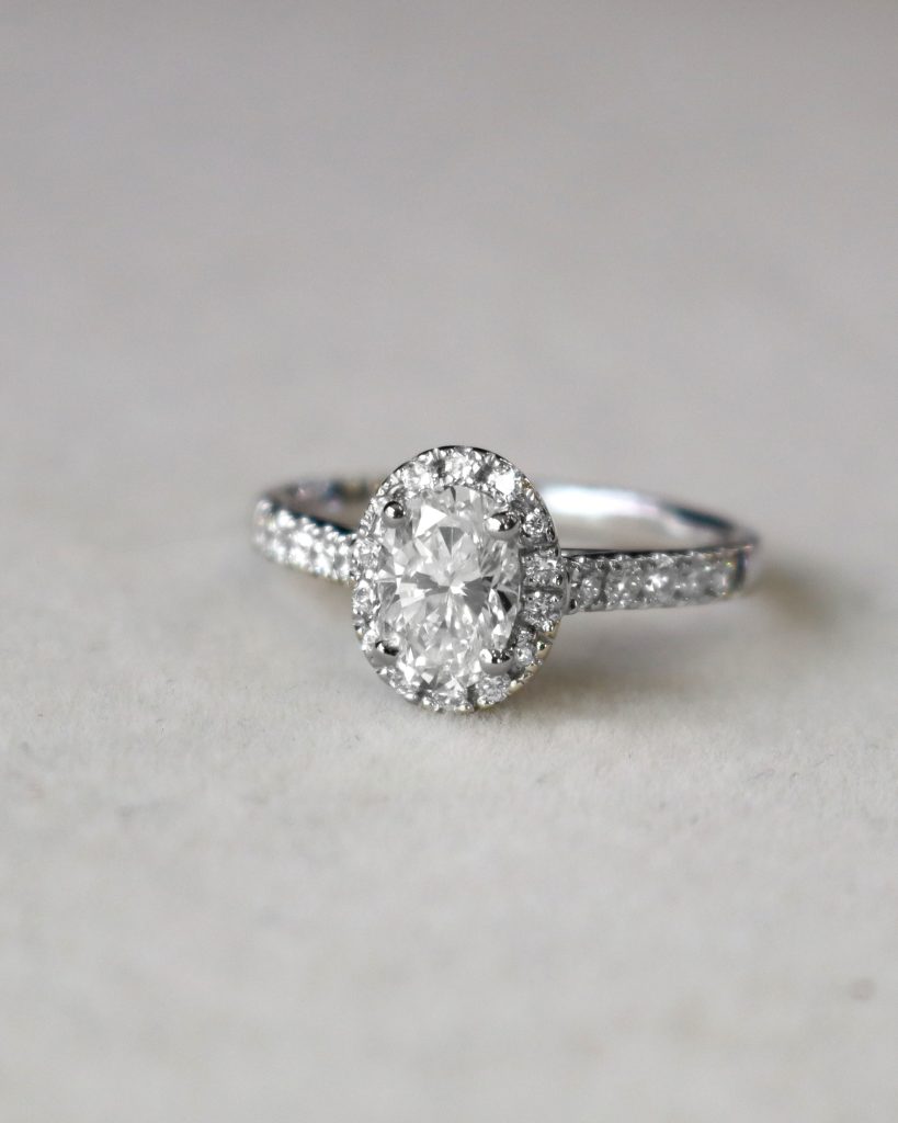 Oval Halo Engagement Ring