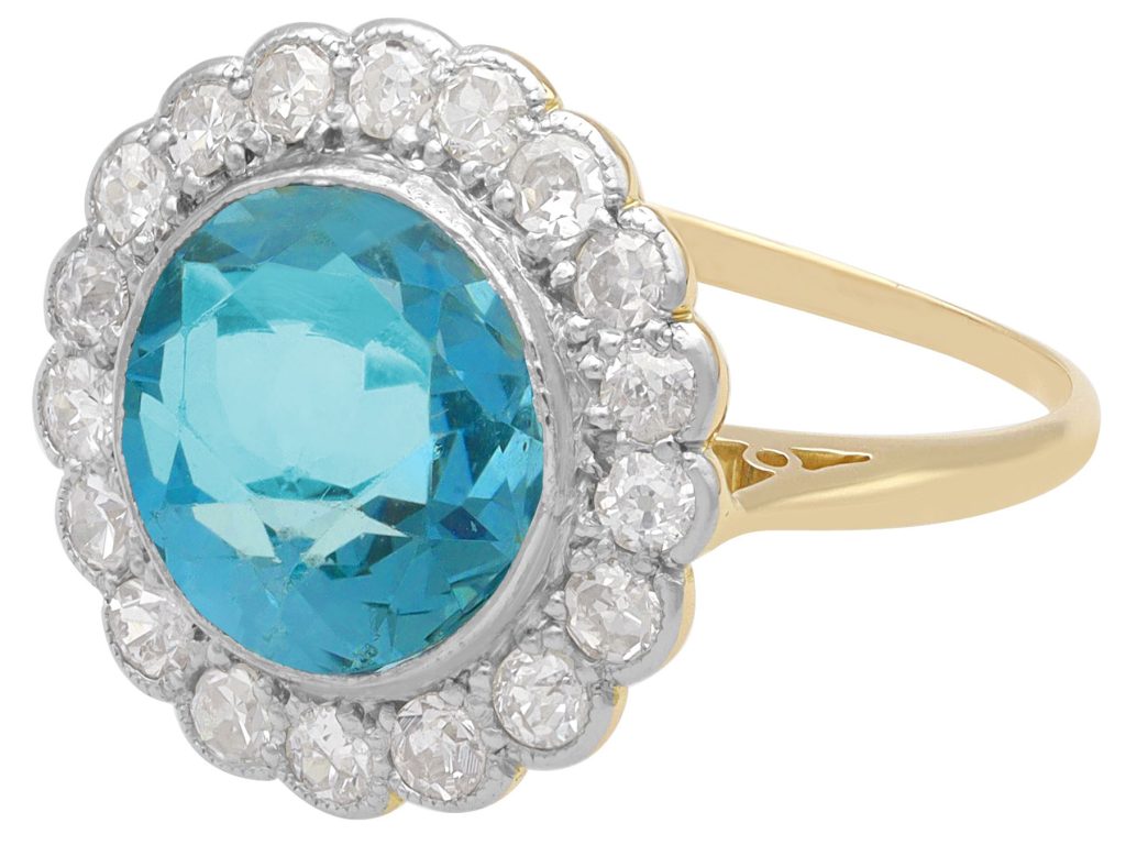  Aquamarine Halo Engagement Rings