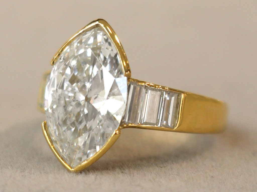 diamond solitaire ring in yellow gold