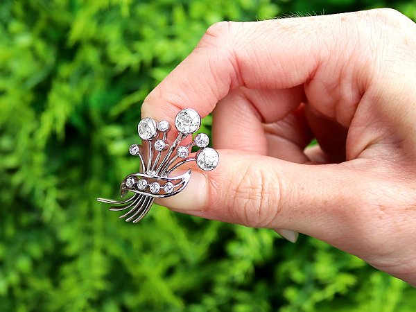 diamond flower brooch 