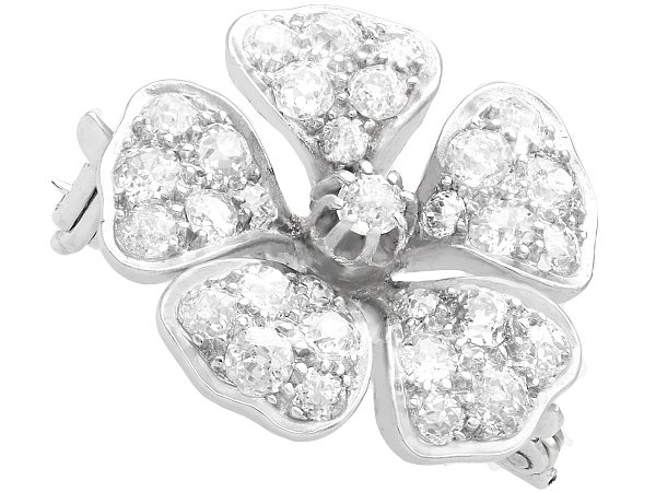diamond brooch close up