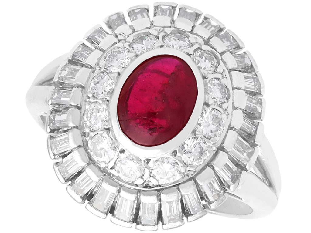 ruby and diamond halo ring 