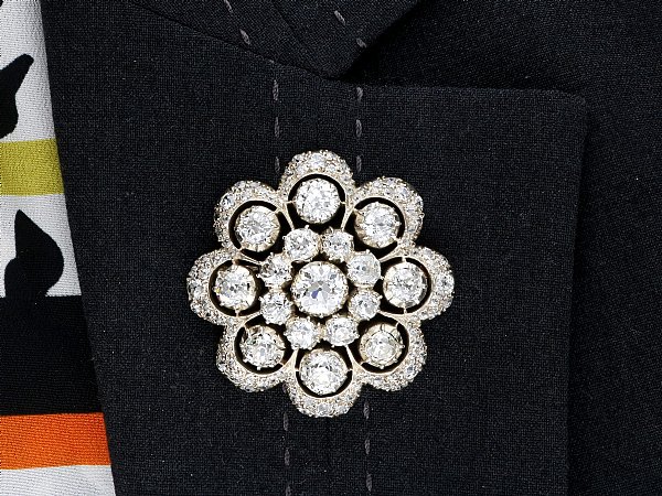 Victorian second hand diamond brooch