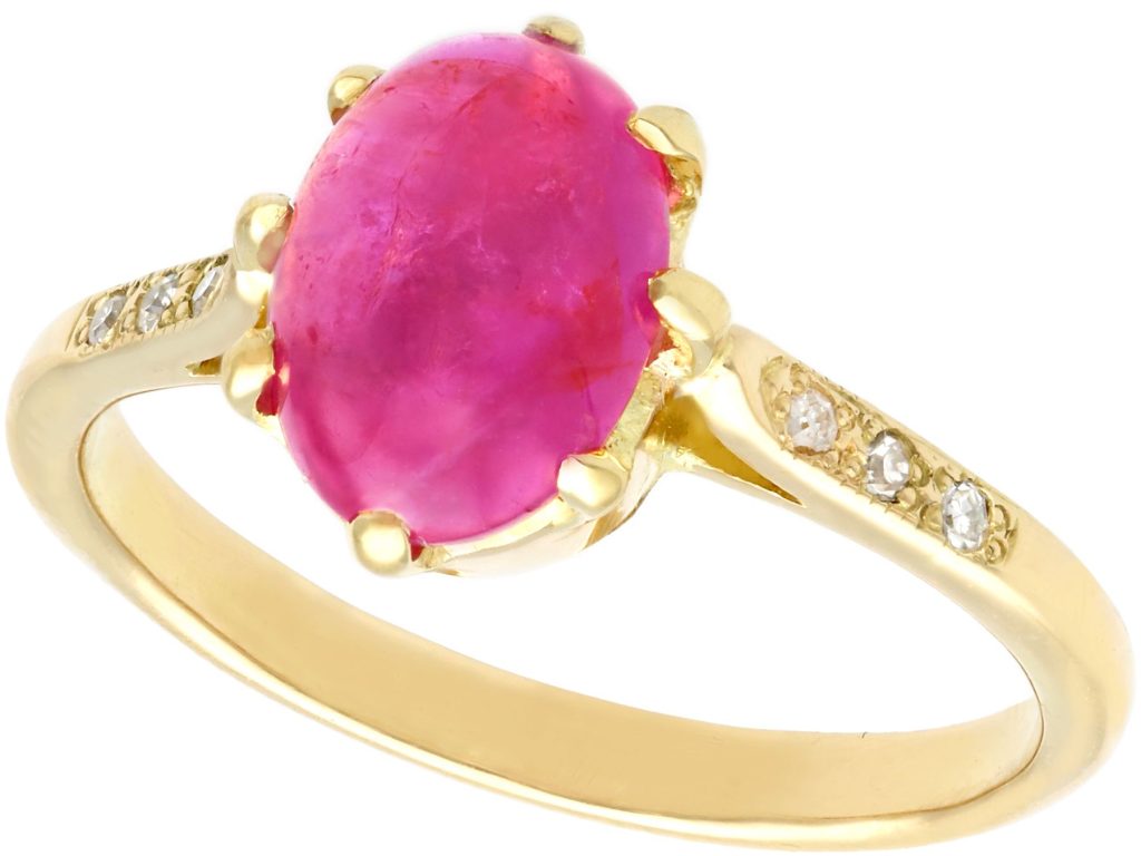 Pink and Gold Engagement Ring