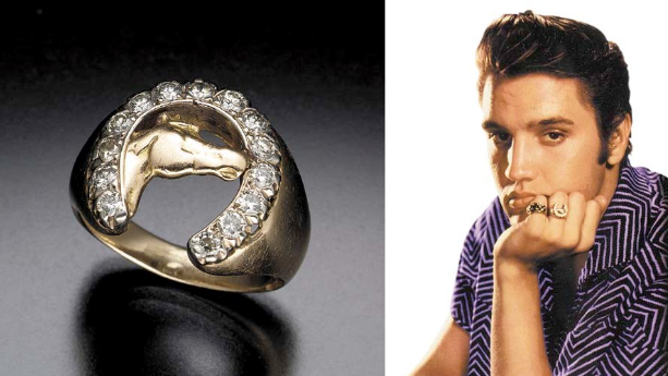 ELVIS PRESLEY GOLD AND DIAMOND RING